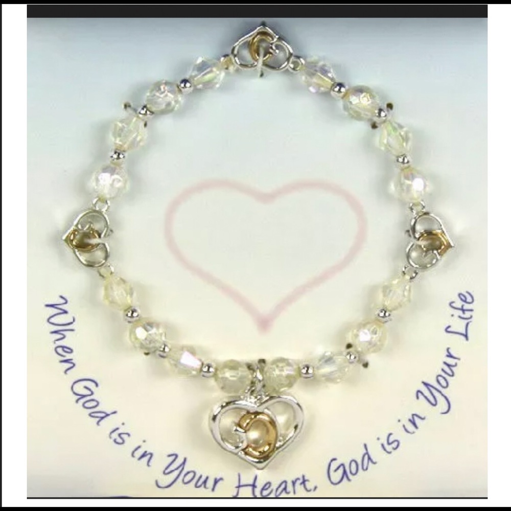 New God's Heart Beaded Children's Stretch Bracelet